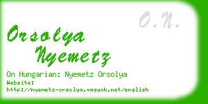 orsolya nyemetz business card